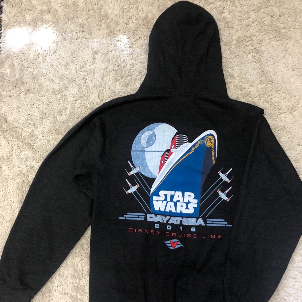 Star Wars Graphics Disney Cruise Line Grey Hoodie